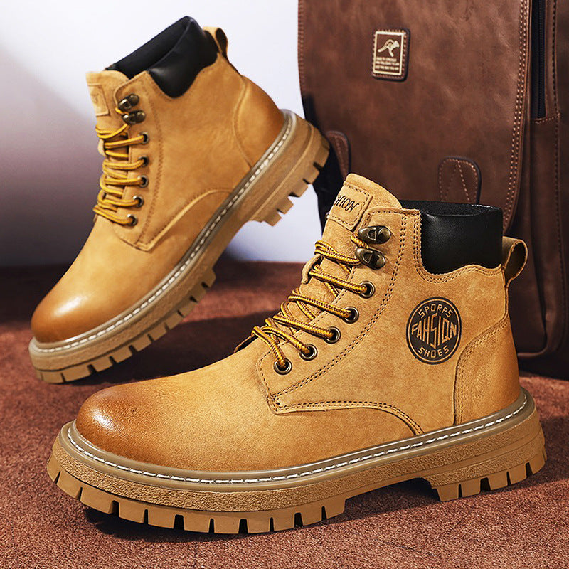 Men's Spring Oversized Martin Worker Widened Trendy Boots