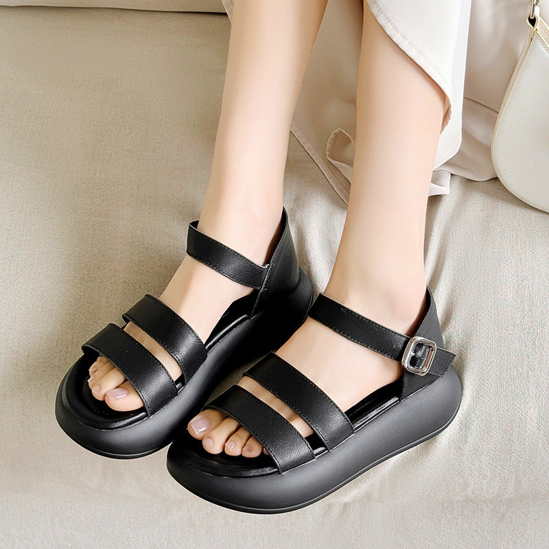 Women's Platform Summer Open Toe Simple Temperament Color Sandals