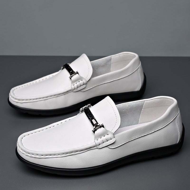 Men's First Layer Cowhide Slip-on Genuine European Loafers
