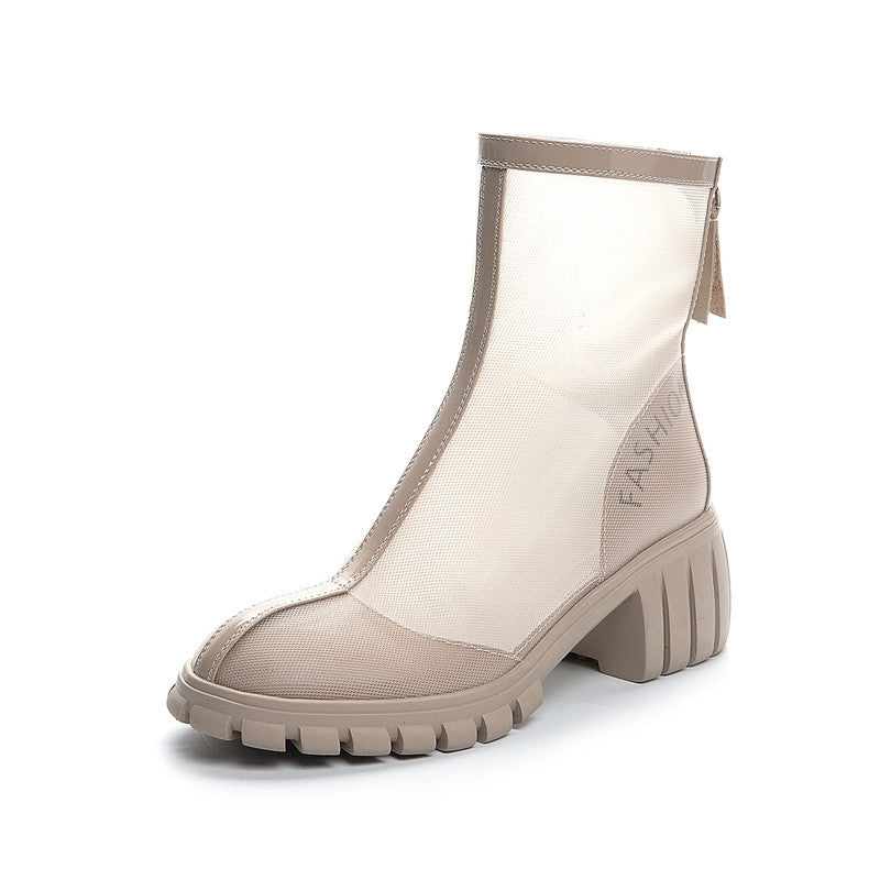 Women's Korean Style Mesh Surface High Authentic Sandals