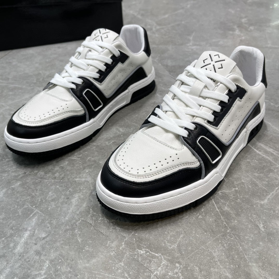 Men's Source Genuine White Top Layer Cowhide Men's Board Shoes