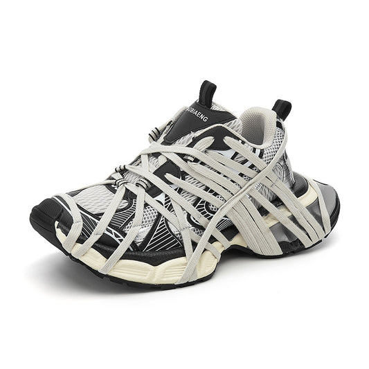 Women's & Men's Dad Platform Mesh Elevator Breathable Fried Sneakers