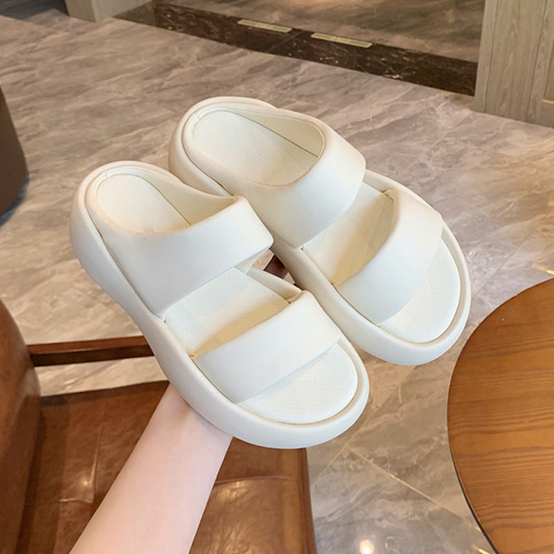 Women's Head Thick Bottom Wide-brimmed With Platform Sandals