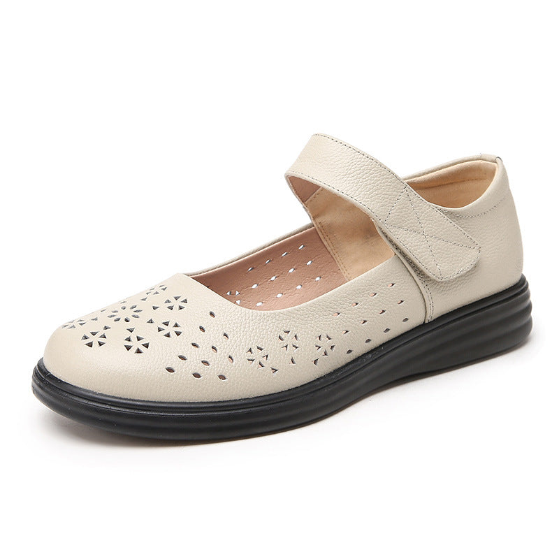 Women's Mom Summer Hollow Breathable Flat Plus Sandals