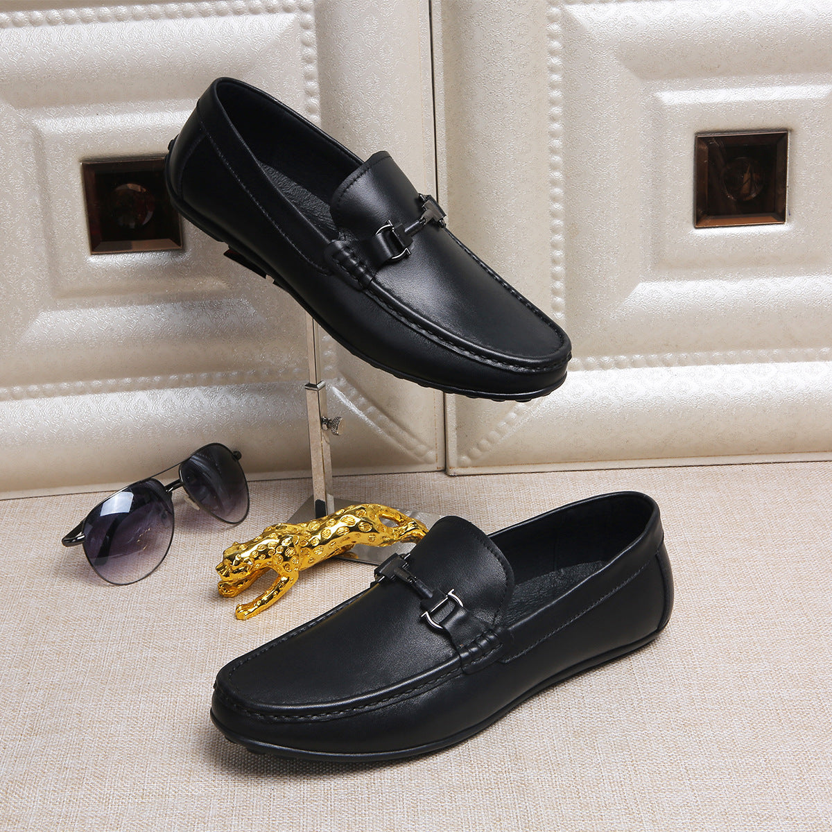 Men's Autumn Soft Bottom Slip On Comfortable Leather Shoes