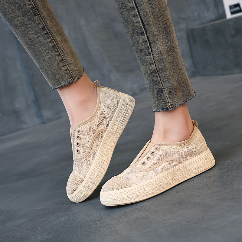 Flat Fisherman Plus Size Mesh Slip-on Casual Shoes