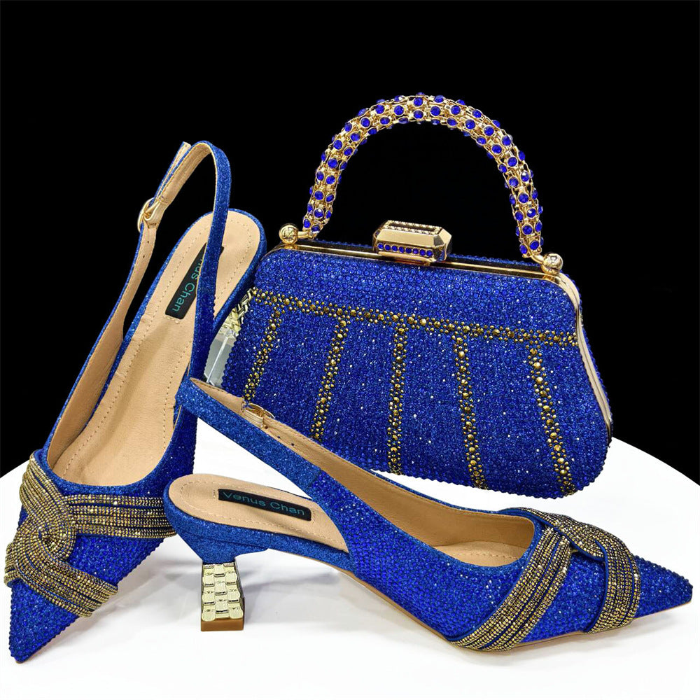 Women's Bags Set Banquet Style Pointed Toe Cross Heels
