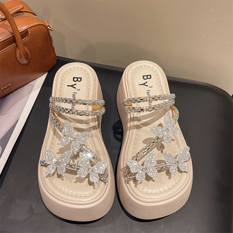 Women's Fashion Fairy Style With Skirt Muffin Slippers