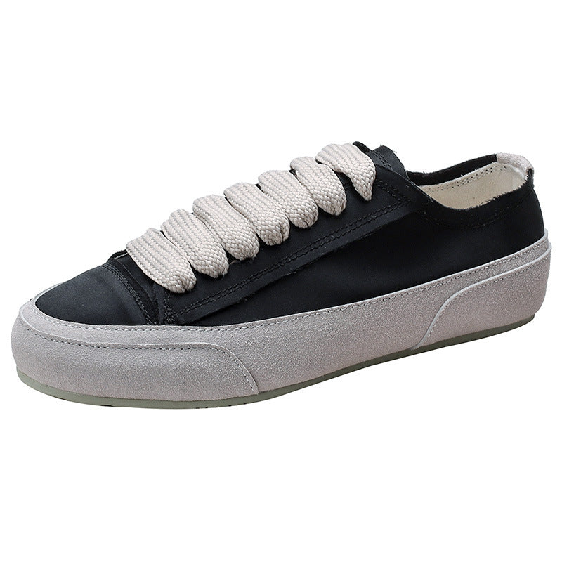 Spanish Niche Satin White Female Grape Mom Sneakers