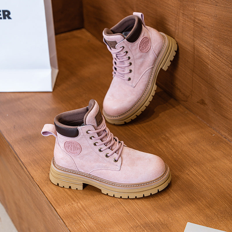 Women's & Men's Pink Martin For Hidden Platform Ankle Boots