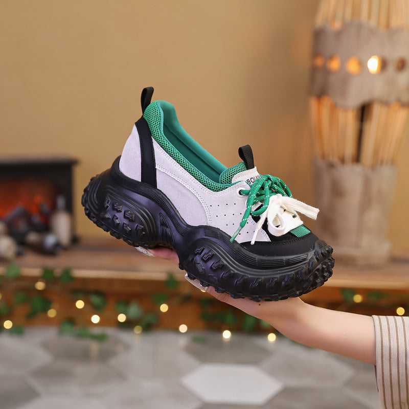 Women's Durian Bottom Height Increasing Show Feet Casual Shoes