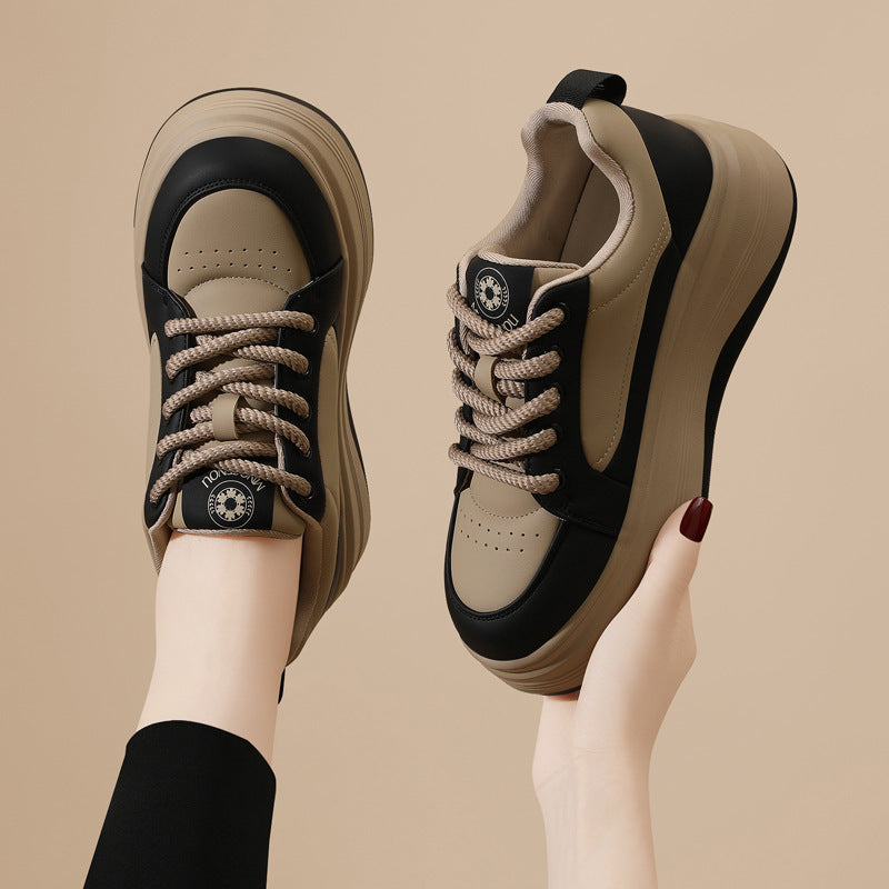 Women's Silk Rabbit Spring Retro Platform Height Casual Shoes